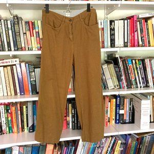 Bridge & Burn Easton Wide-Leg High Waist Linen Pants Mustardseed